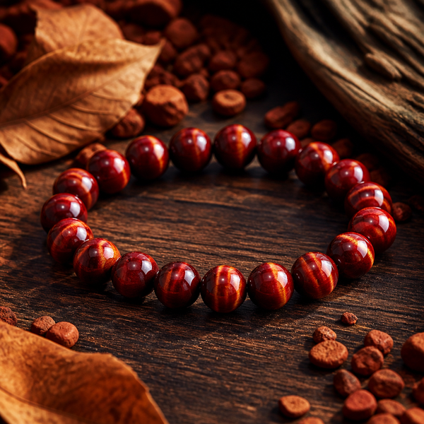 Bracelet "Confiance" en Œil de Tigre Rouge | MODYZZ