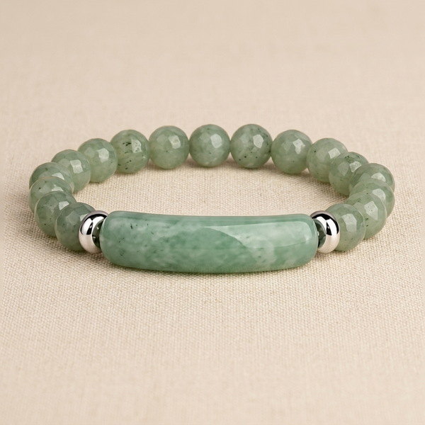 Bracelet "Renouveau" Aventurine Verte Pierre Barre | MODYZZ
