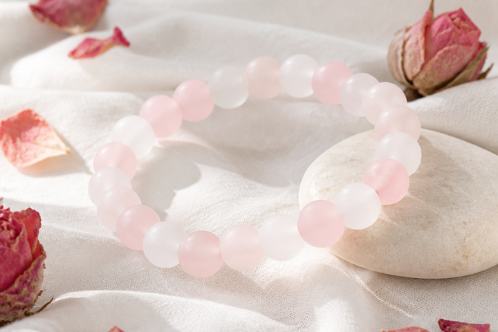 Bracelet Sérénité Quartz Rose Givré MODYZZ amour