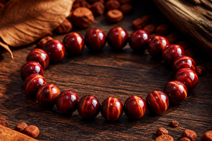 Bracelet Confiance Oeil de Tigre Rouge MODYZZ