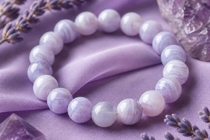 Bracelet Paix Agate Dentelle Violette MODYZZ sommeil