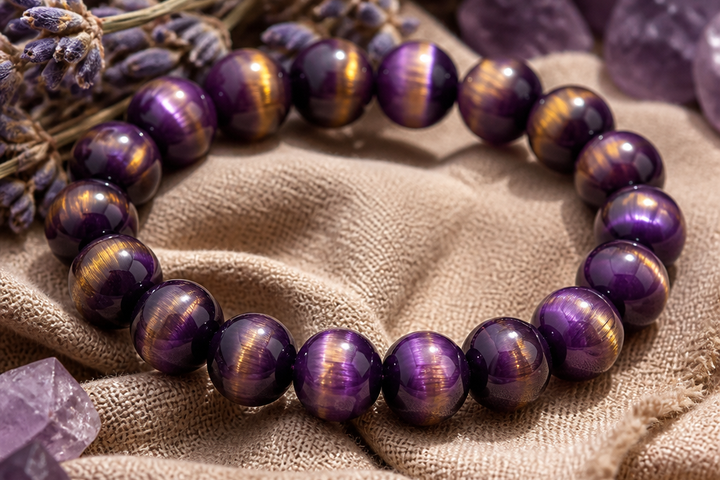 Bracelet Intuition Oeil de Tigre Violet MODYZZ