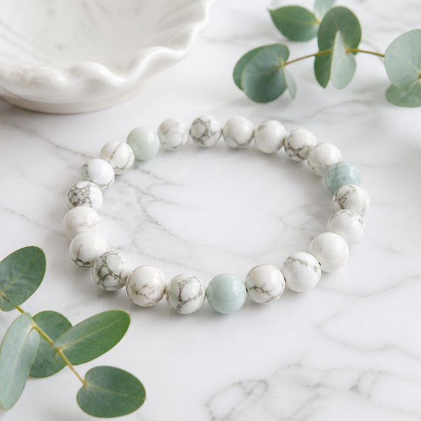 Bracelet "Pureté" en Turquoise Blanche | MODYZZ