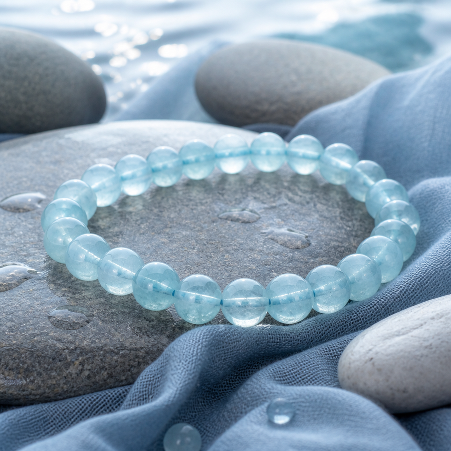 Bracelet "Océan" en Aigue-Marine | MODYZZ