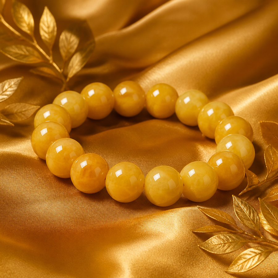 Bracelet "Prospérité" en Jade Doré | MODYZZ