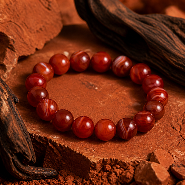 Bracelet "Feu" en Agate Rouge | MODYZZ
