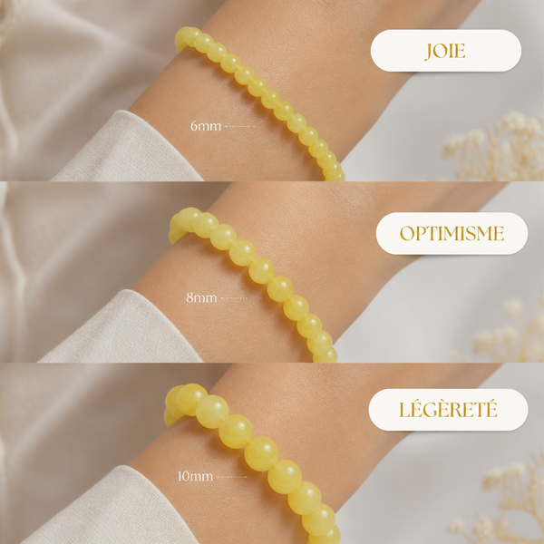 Bracelet "Optimisme" en Jade Citron | MODYZZ