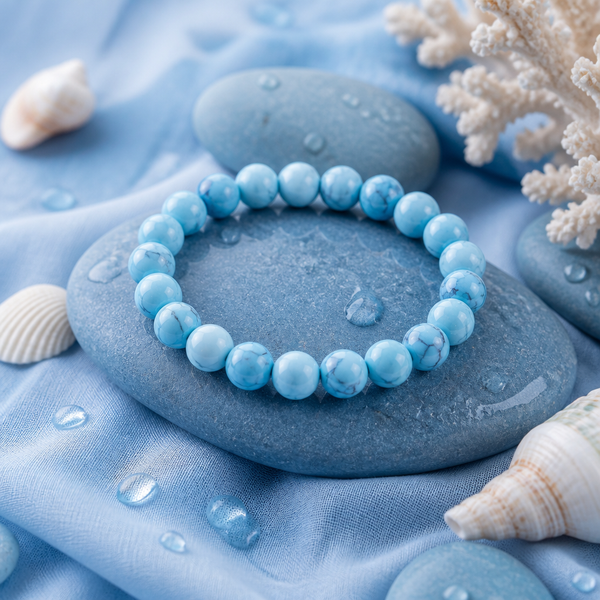 Bracelet "Galaxie" en Howlite Bleu | MODYZZ