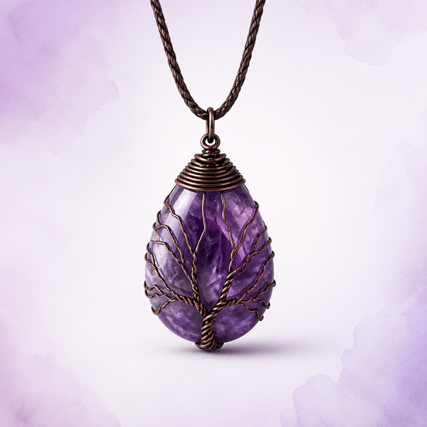 Collier "Sérénité" Arbre de Vie en Améthyste | MODYZZ