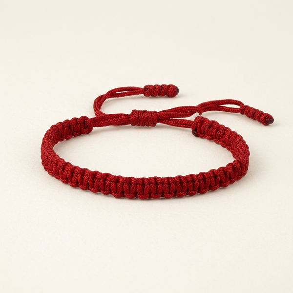 Bracelet "Vœu" Tibétain Macramé Rouge | MODYZZ