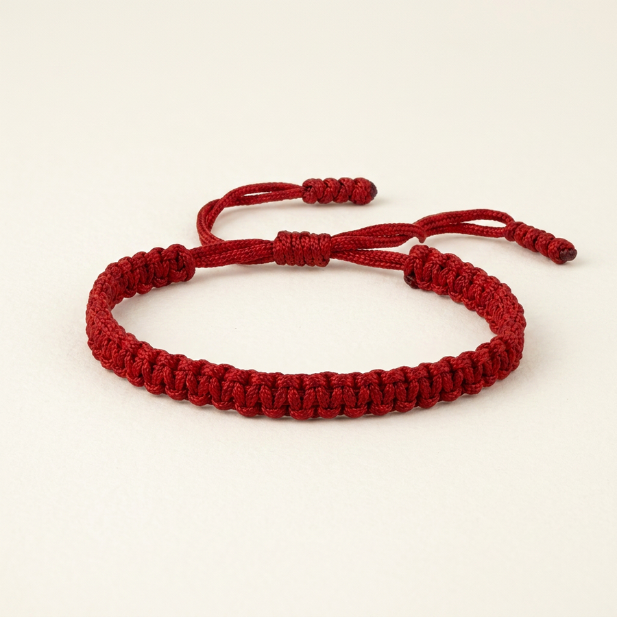 Bracelet "Vœu" Tibétain Macramé Rouge | MODYZZ