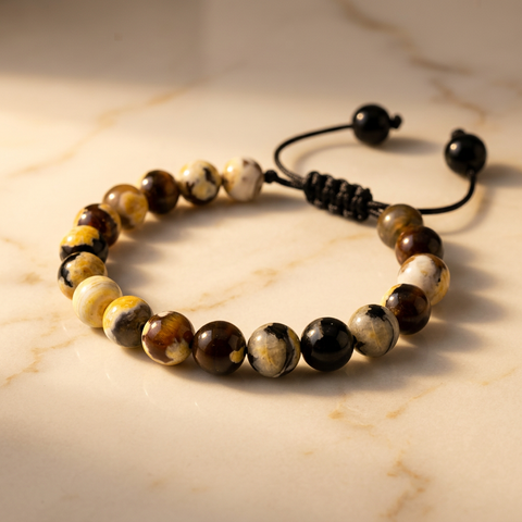Bracelet Éclat Perles Jaunes MODYZZ packshot studio
